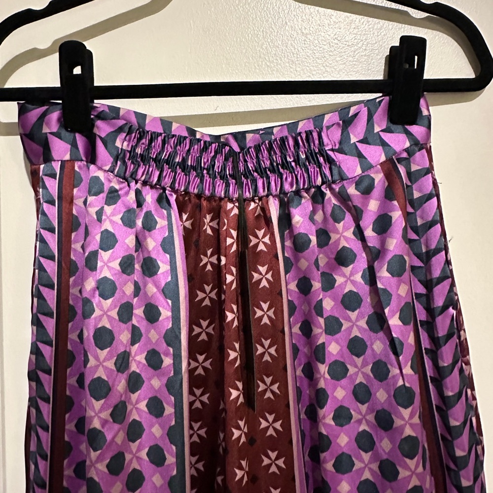 House of Harlow 1960 Purple Burgundy Satin Pant - Picture 4 of 5